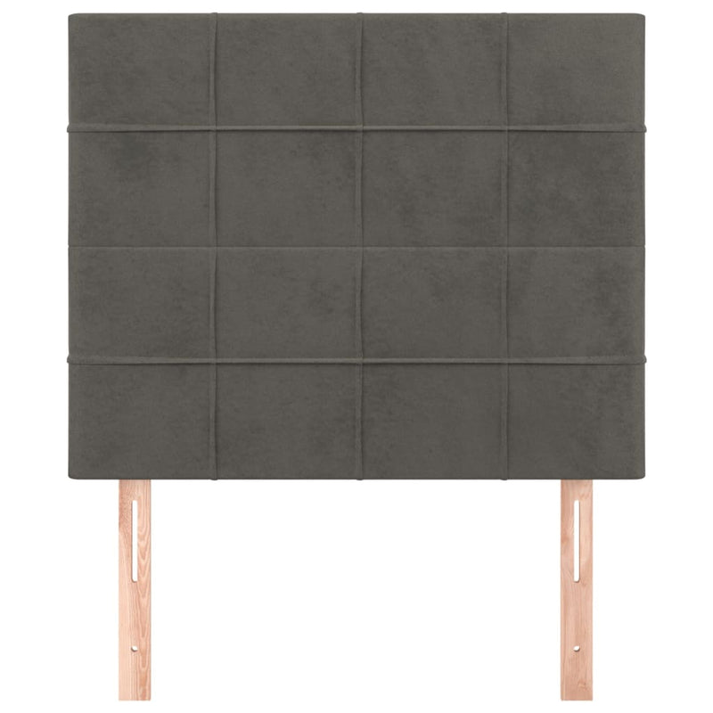 Headboards 2 pcs Dark Grey 80 cm Velvet