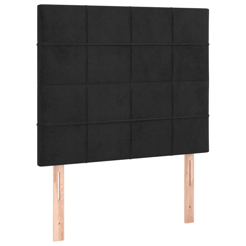 Headboard Black 80x5x118/128 cm Velvet