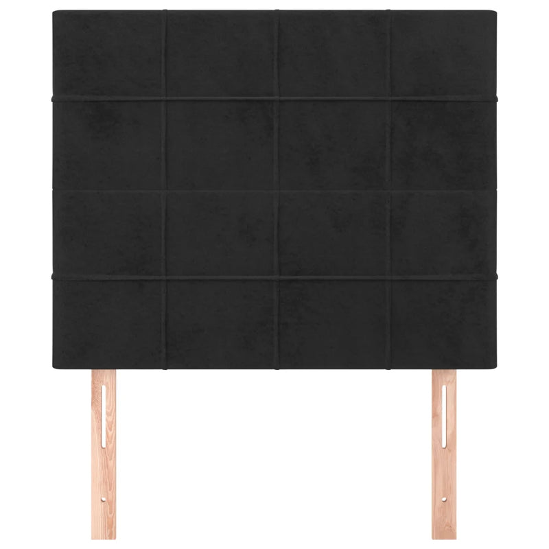 Headboard Black 80x5x118/128 cm Velvet