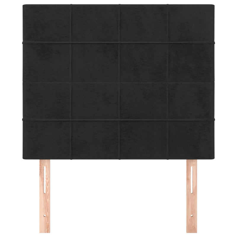 Headboards 2 pcs Black 80 cm Velvet