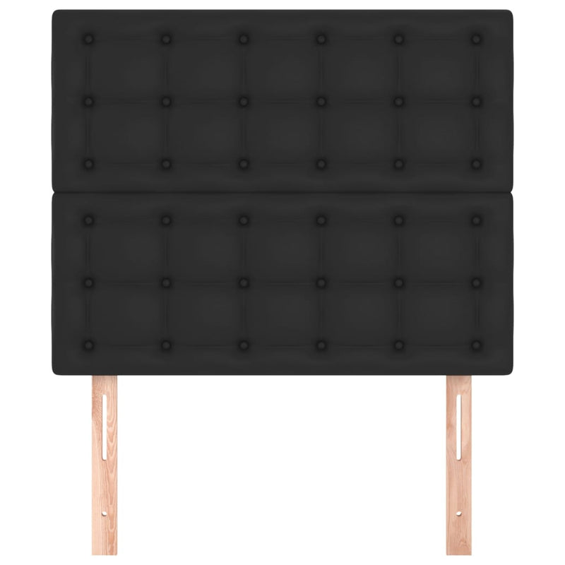 vidaXL Headboard Black 100x5x118/128 cm Faux Leather