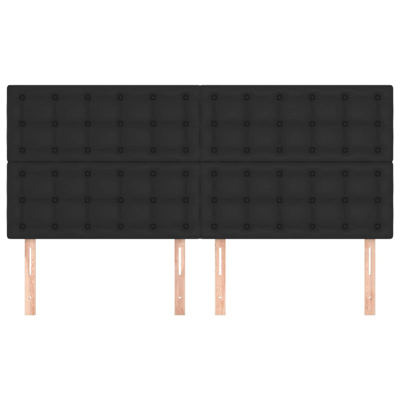 vidaXL Headboard Black 160x5x118/128 cm Faux Leather