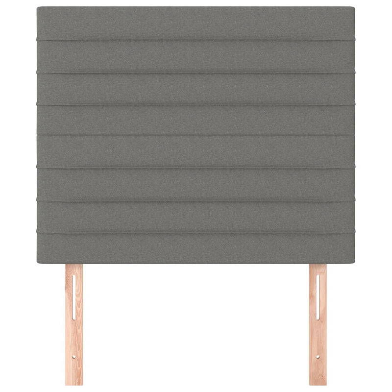 Headboard Dark Grey 100x5x118/128 cm Fabric