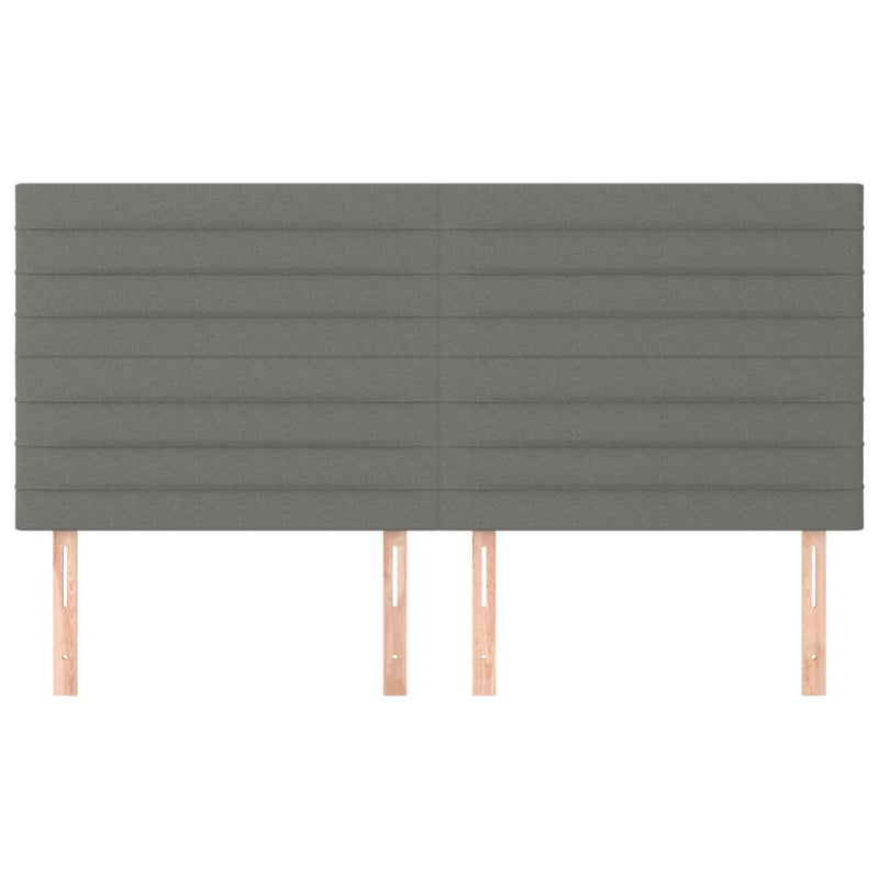 vidaXL Headboard Dark Grey 160x5x118/128 cm Fabric