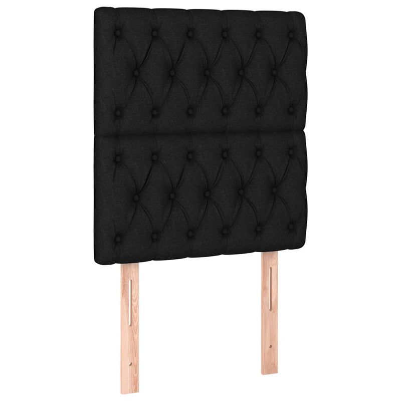 Headboards 2 pcs Black 80x7x78/88 cm Fabric