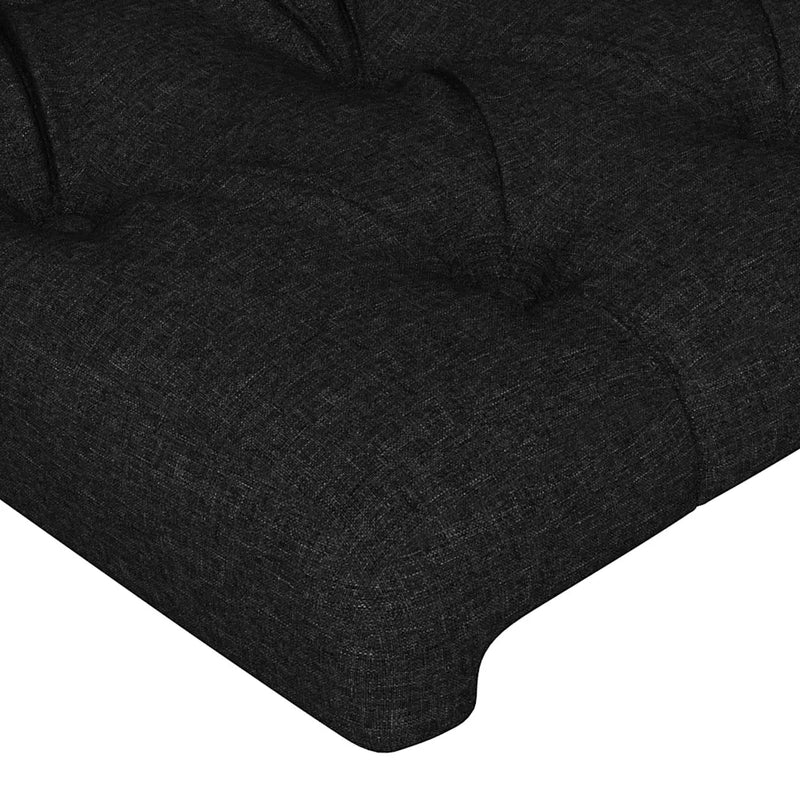Headboard Black 160x7x118/128 cm Fabric