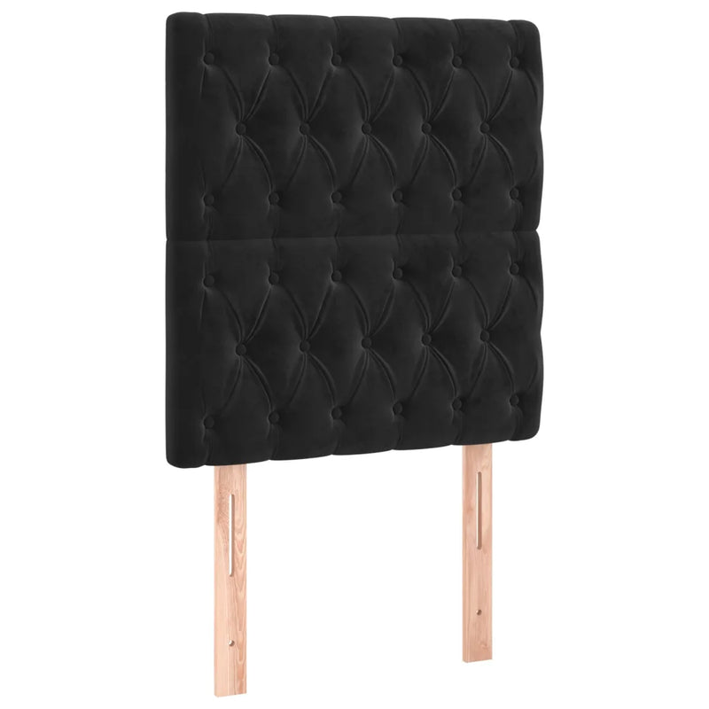 Headboard Black 80x7x118/128 cm Velvet