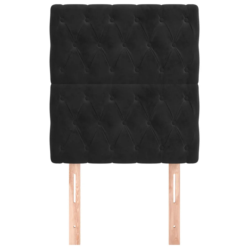 Headboard Black 80x7x118/128 cm Velvet