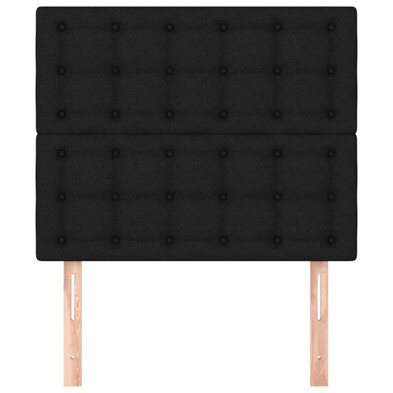 Headboard Black 80x5x118/128 cm Fabric