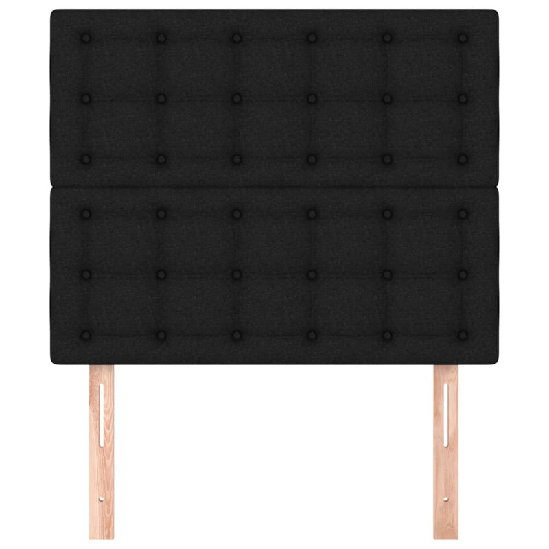 Headboards 2 pcs Black 80 cm Fabric