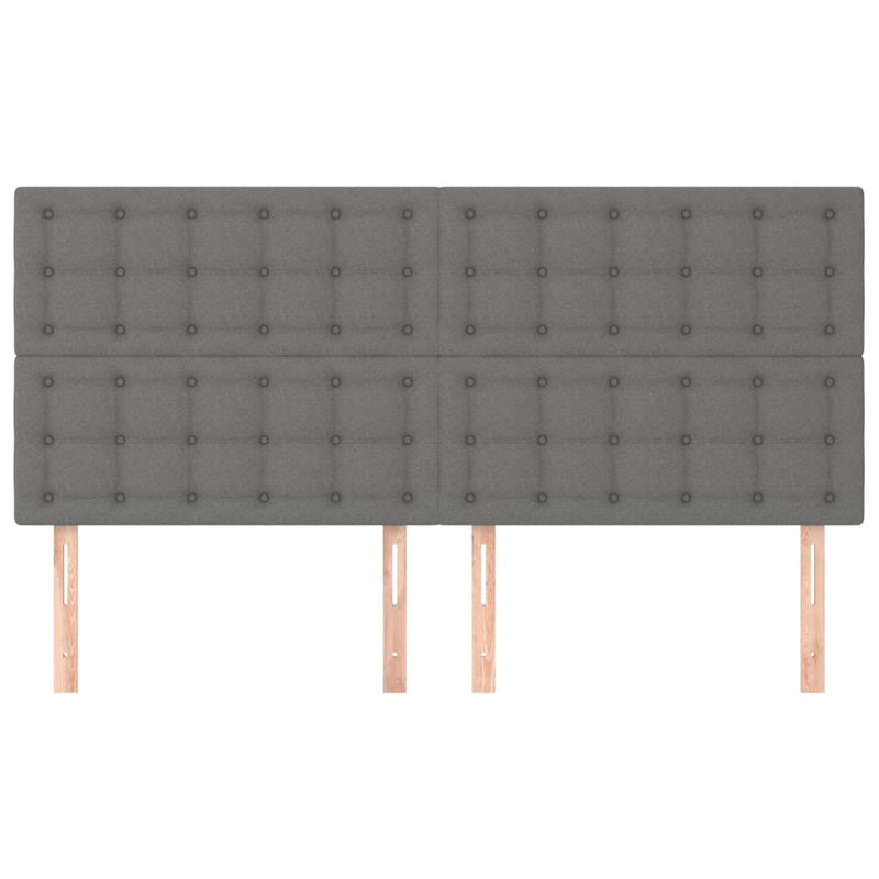 vidaXL Headboard Dark Grey 160x5x118/128 cm Fabric