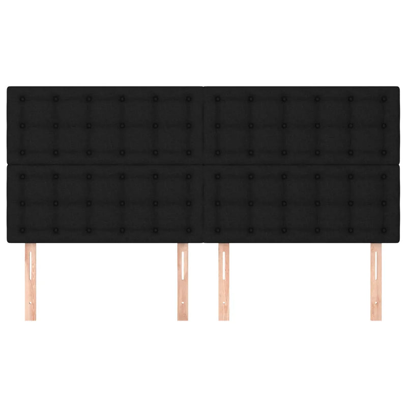 Headboard Black 160x5x118/128 cm Fabric