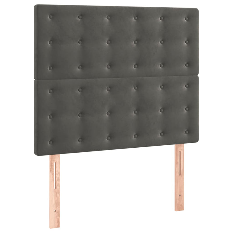 Headboards 2 pcs Dark Grey 80x5x78/88 cm Velvet