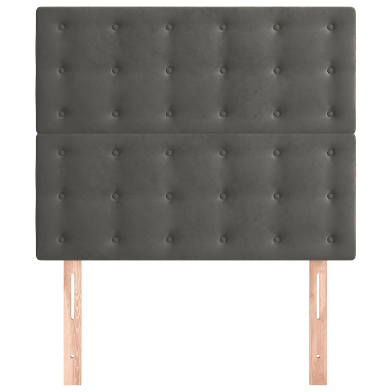 Headboard Dark Grey 80x5x118/128 cm Velvet