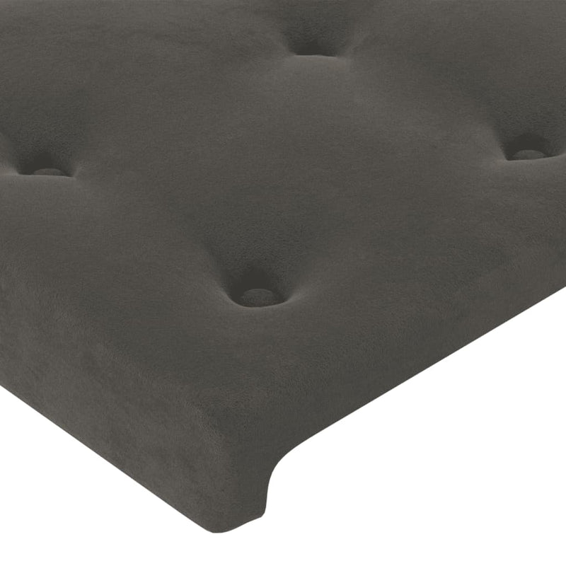 Headboard Dark Grey 80x5x118/128 cm Velvet