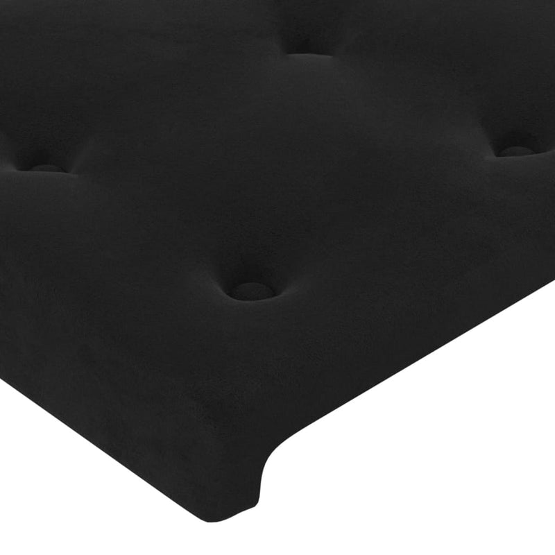 Headboard Black 80x5x118/128 cm Velvet