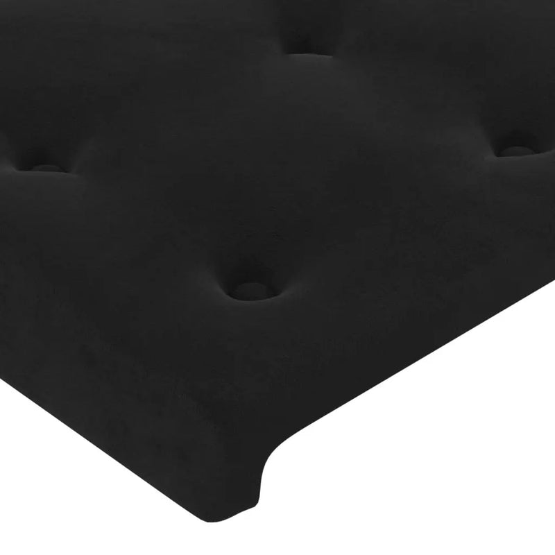 Headboard Black 160x5x118/128 cm Velvet