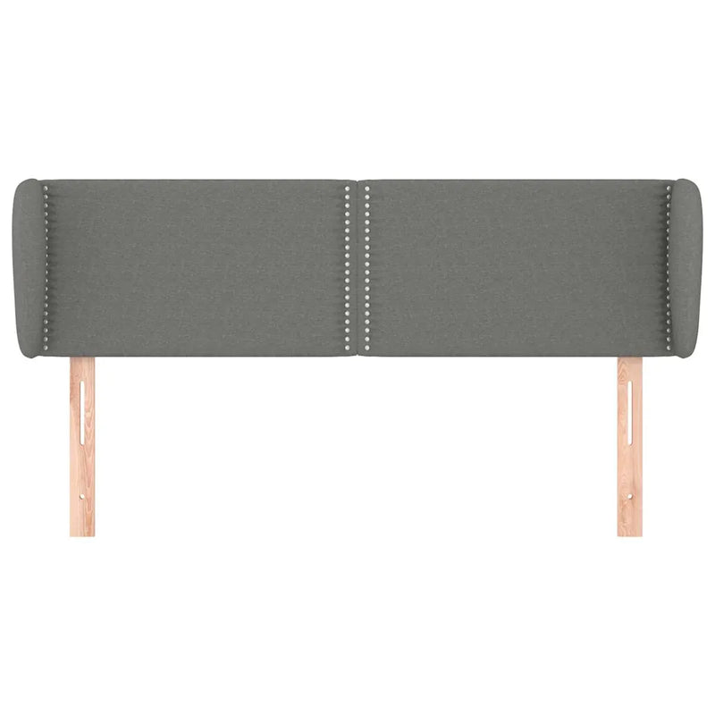 Headboard with Ears Dark Grey 147 cm Fabric