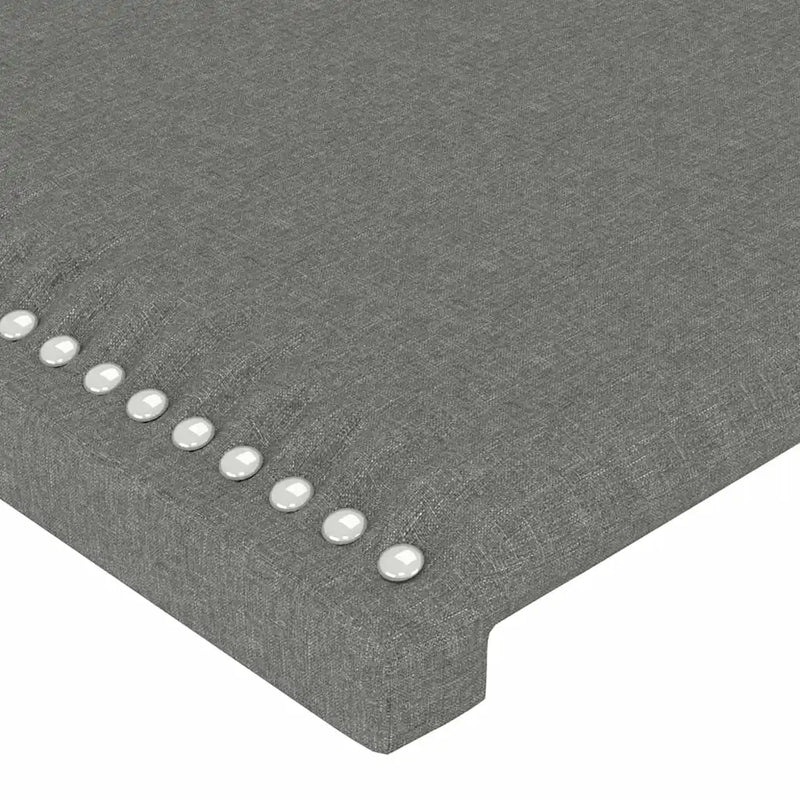 Headboard with Ears Dark Grey 147 cm Fabric