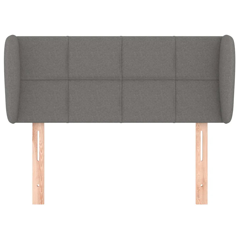 Headboard with Ears Dark Grey 103 cm Fabric