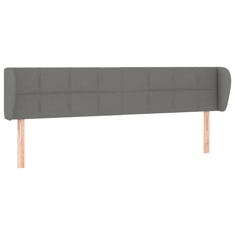 Headboard with Ears Dark Grey 203 cm Fabric