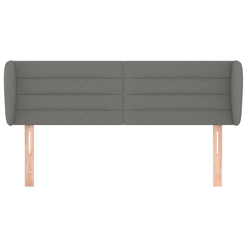 Headboard with Ears Dark Grey 147 cm Fabric