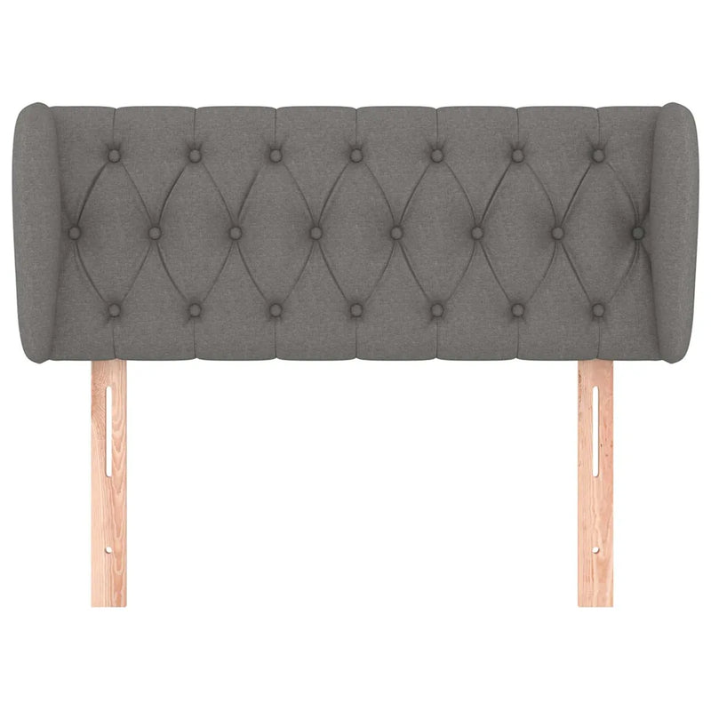 Headboard with Ears Dark Grey 103 cm Fabric
