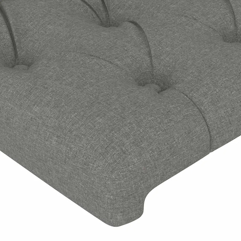 Headboard with Ears Dark Grey 103 cm Fabric