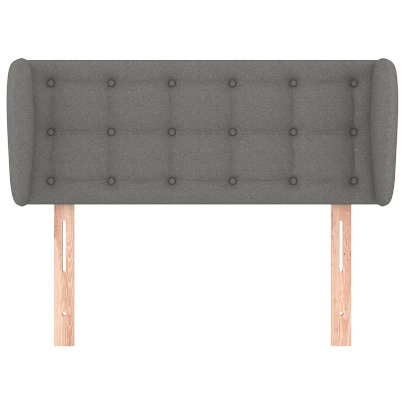 Headboard with Ears Dark Grey 103 cm Fabric