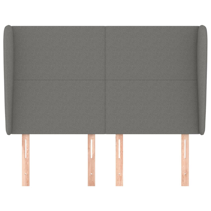 vidaXL Headboard with Ears Dark Grey 147 cm Fabric
