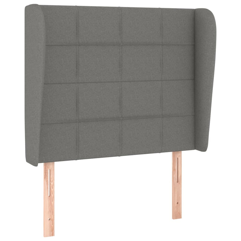 vidaXL Headboard with Ears Dark Grey 83 cm Fabric