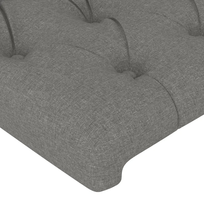Headboard with Ears Dark Grey 103 cm Fabric