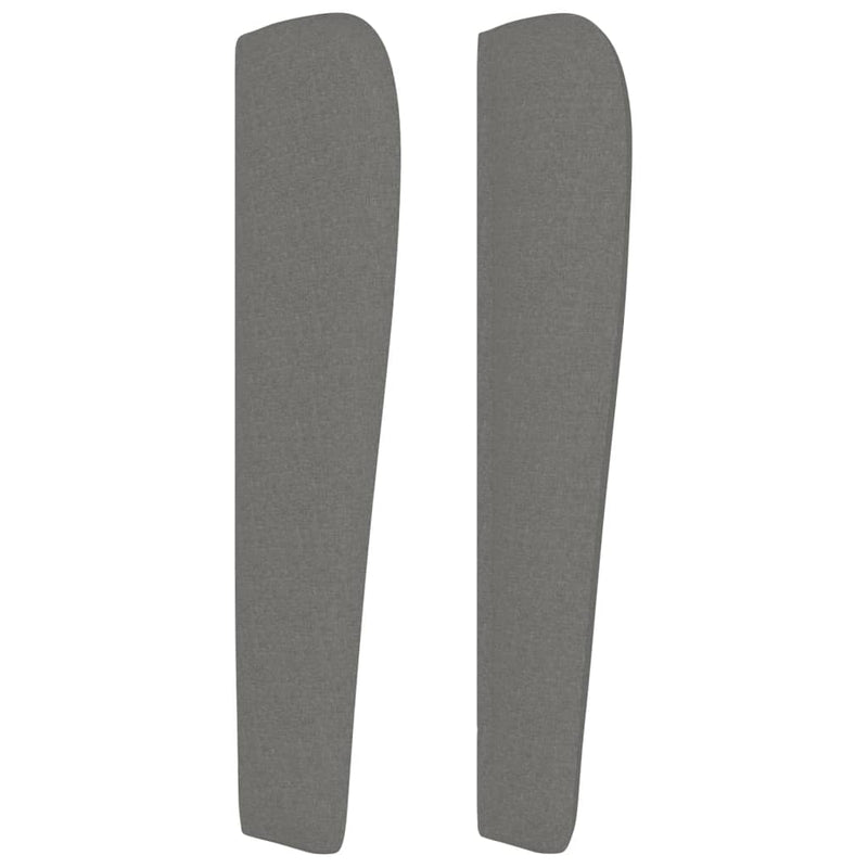 vidaXL Headboard with Ears Dark Grey 163x23x118/128 cm Fabric