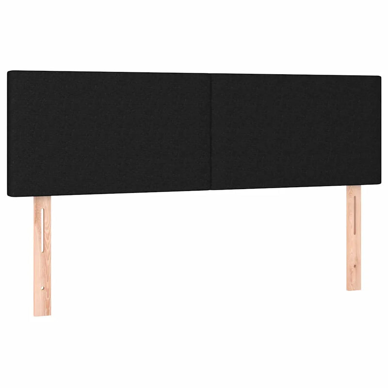 LED Headboard Black 144 cm Fabric