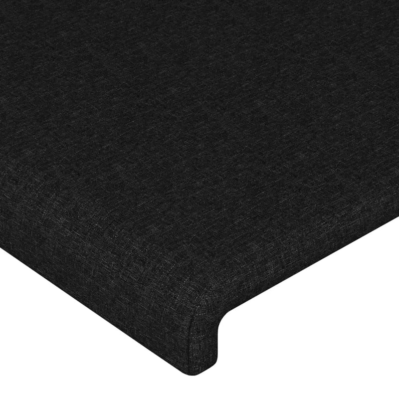 LED Headboard Black 160 cm Fabric