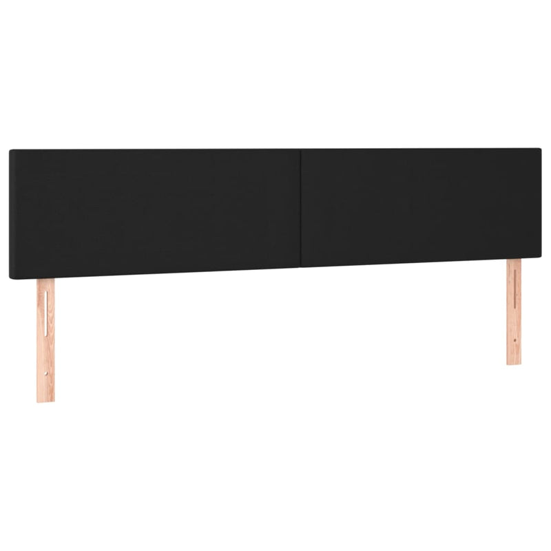 LED Headboard Black 200x5x78/88 cm Faux Leather