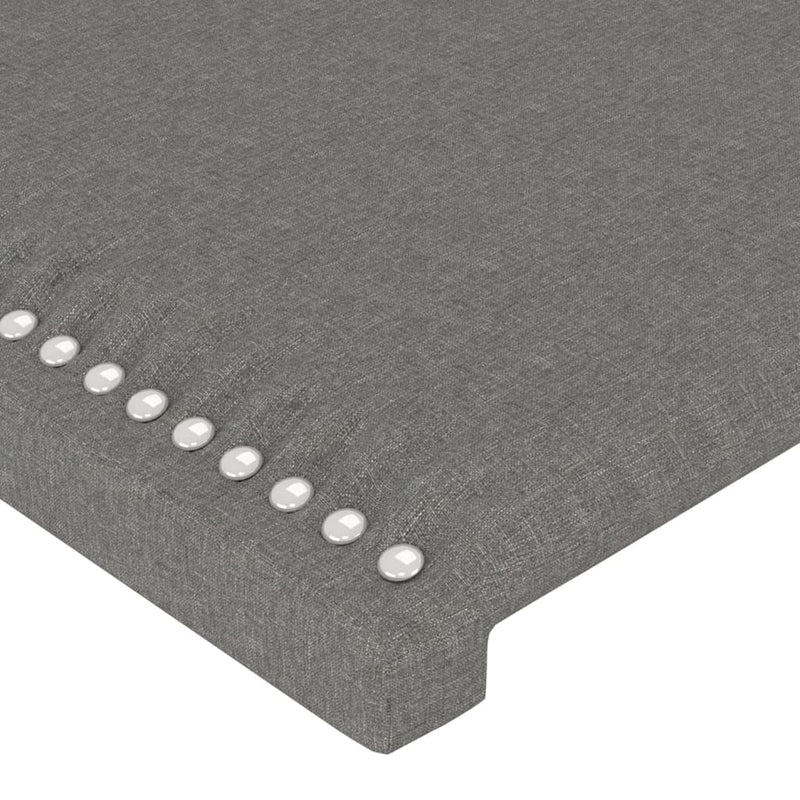 LED Headboard Dark Grey 144x5x78/88 cm Fabric