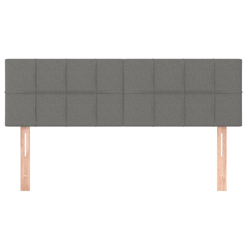 vidaXL LED Headboard Dark Grey 144 cm Fabric
