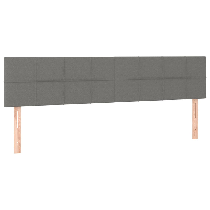 vidaXL LED Headboard Dark Grey 160 cm Fabric