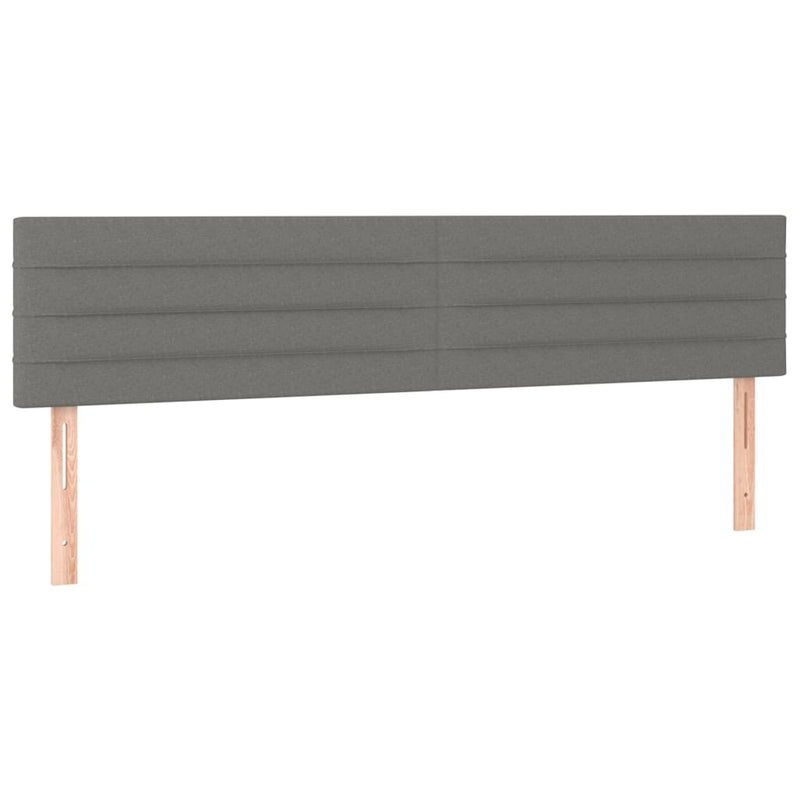 LED Headboard Dark Grey 160x5x78/88 cm Fabric