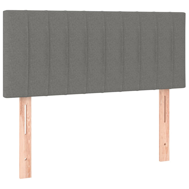 vidaXL LED Headboard Dark Grey 100x5x78/88 cm Fabric