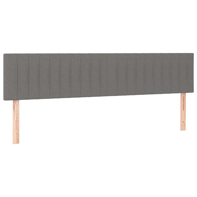 LED Headboard Dark Grey 200 cm Fabric