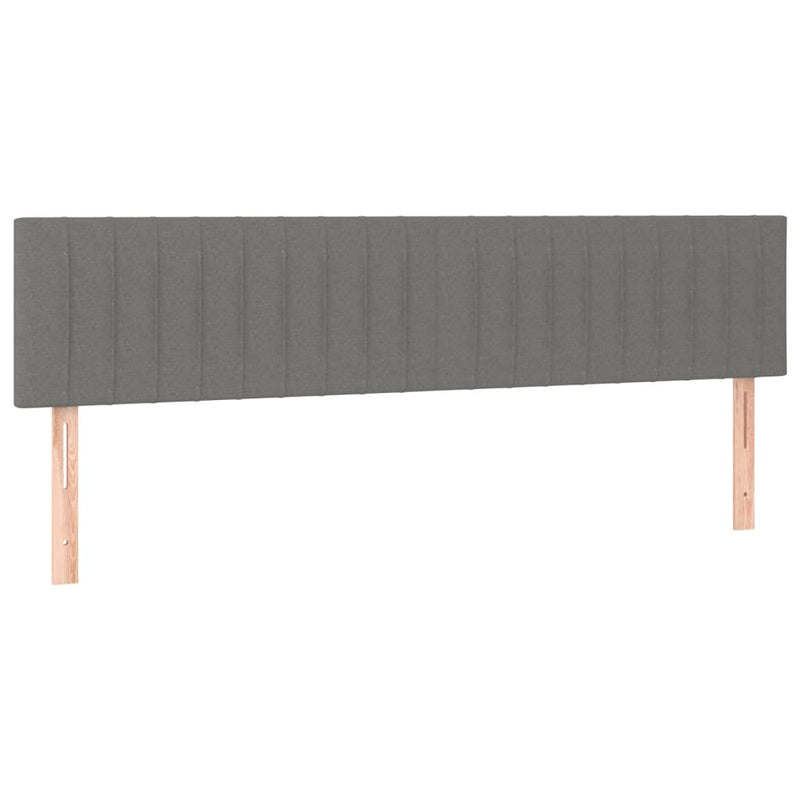 LED Headboard Dark Grey 200x5x78/88 cm Fabric