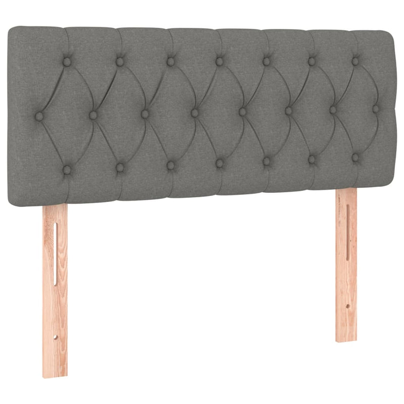vidaXL LED Headboard Dark Grey 100 cm Fabric