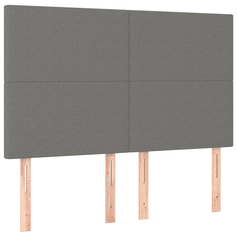 vidaXL LED Headboard Dark Grey 144 cm Fabric