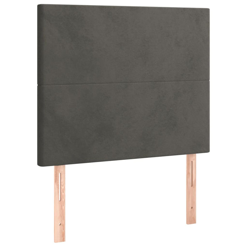 vidaXL LED Headboard Dark Grey 80 cm Velvet