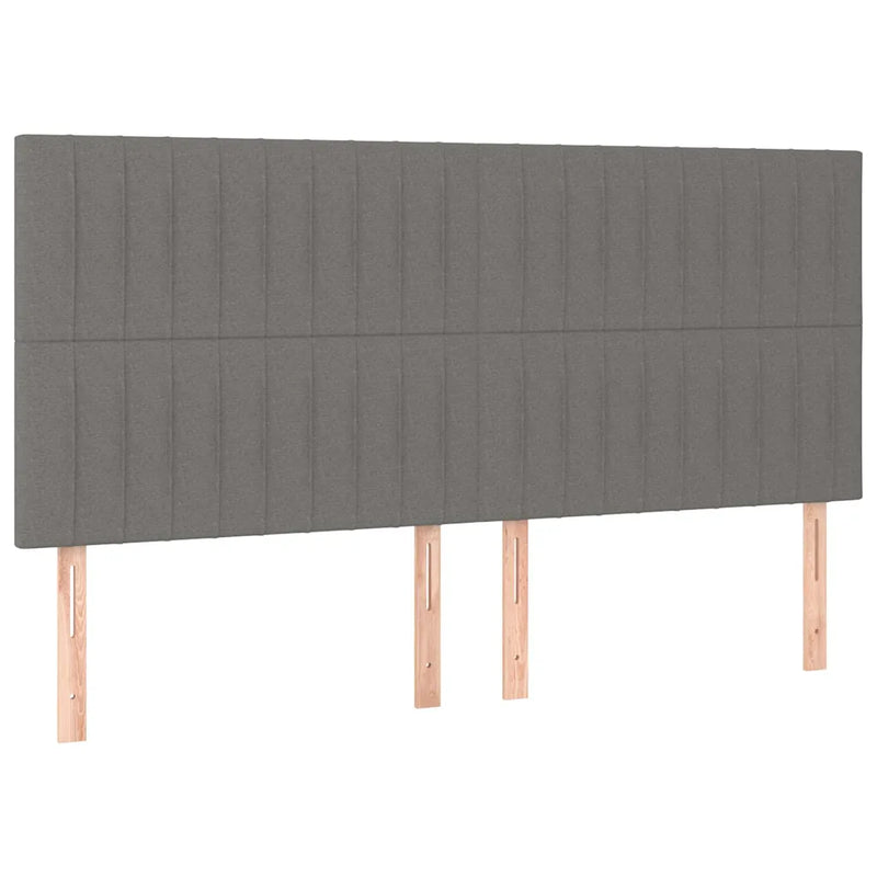 LED Headboard Dark Grey 200 cm Fabric