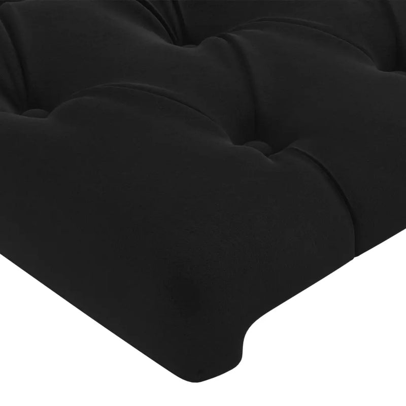 LED Headboard Black 100 cm Velvet