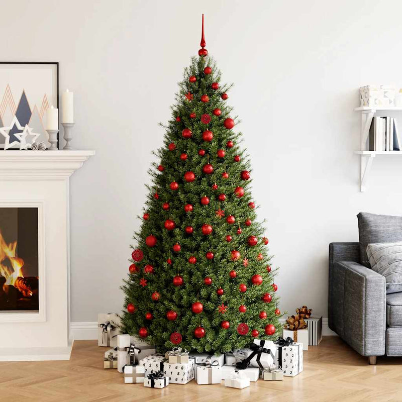vidaXL 111 Piece Christmas Bauble Set Red Polystyrene