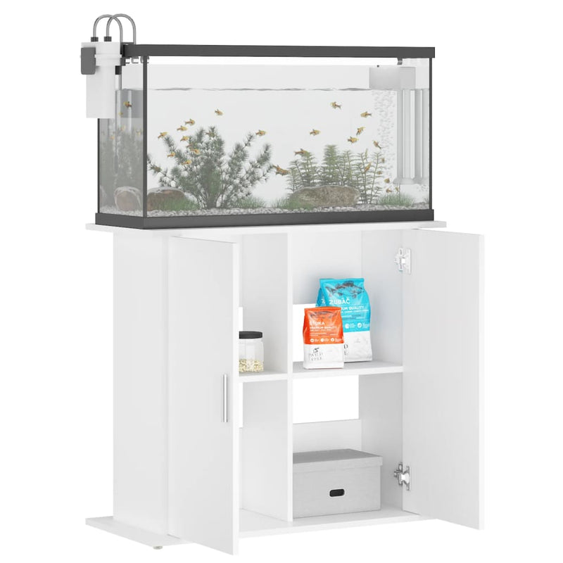 vidaXL Aquarium Stand White 81x36x73 cm Engineered Wood